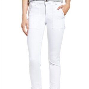 Rag & Bone Painters Raw Hem White Jeans 26